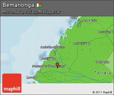 Political 3D Map of Bemanonga