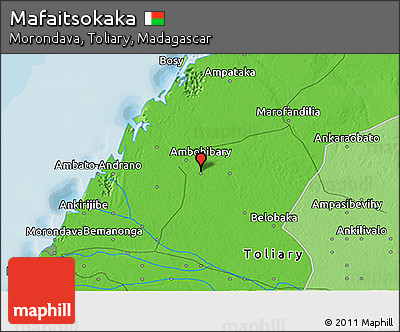 Political 3D Map of Mafaitsokaka