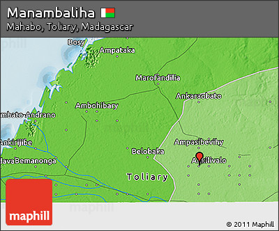 Political 3D Map of Manambaliha