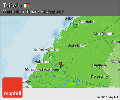 Political 3D Map of Tsitelo