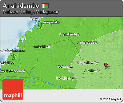 Political 3D Map of Anahidambo