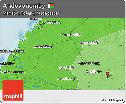 Political 3D Map of Andevonomby