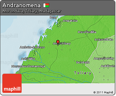 Political 3D Map of Andranomena