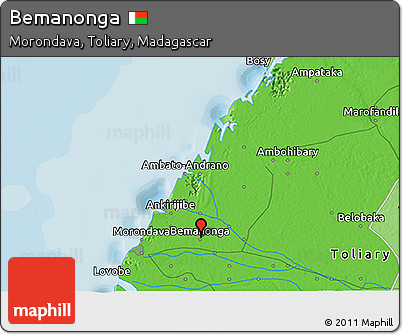 Political 3D Map of Bemanonga
