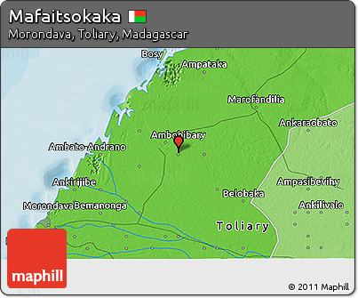 Political 3D Map of Mafaitsokaka