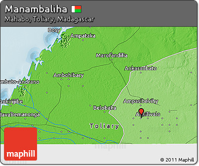 Political 3D Map of Manambaliha