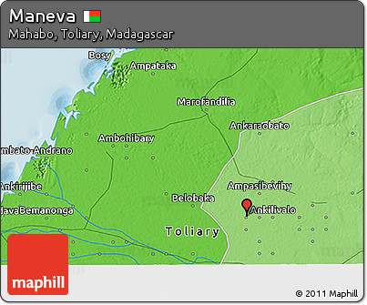 Political 3D Map of Maneva