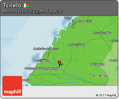 Political 3D Map of Tsitelo