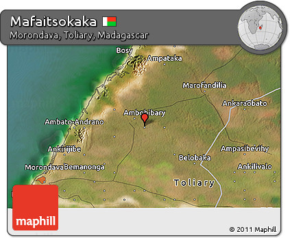 Satellite 3D Map of Mafaitsokaka