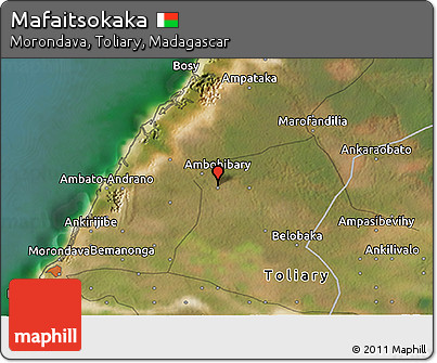 Satellite 3D Map of Mafaitsokaka
