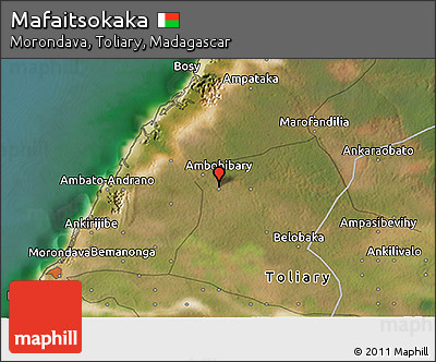 Satellite 3D Map of Mafaitsokaka