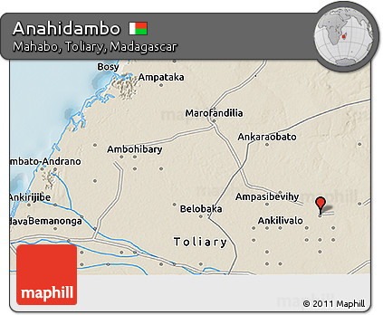 Shaded Relief 3D Map of Anahidambo