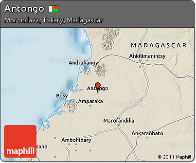 Shaded Relief 3D Map of Antongo