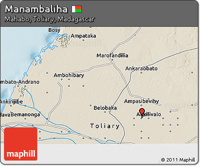 Shaded Relief 3D Map of Manambaliha