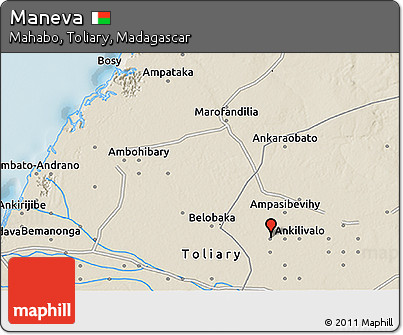 Shaded Relief 3D Map of Maneva