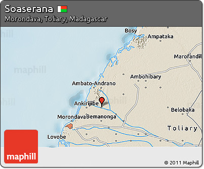Shaded Relief 3D Map of Soaserana