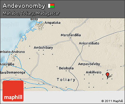 Shaded Relief 3D Map of Andevonomby