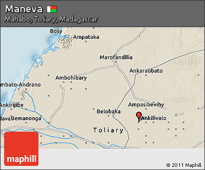 Shaded Relief 3D Map of Maneva