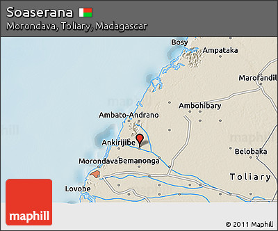 Shaded Relief 3D Map of Soaserana