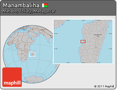 Gray Location Map of Manambaliha