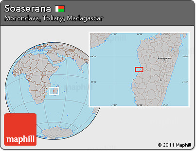 Gray Location Map of Soaserana