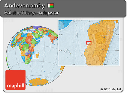 Political Location Map of Andevonomby