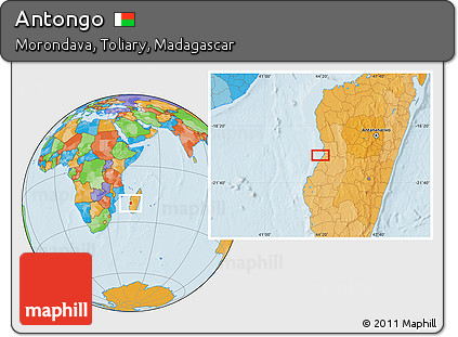 Political Location Map of Antongo