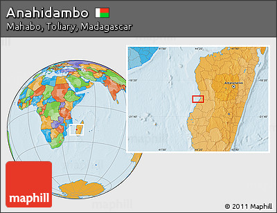 Political Location Map of Anahidambo
