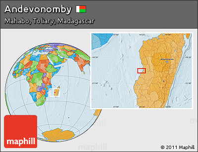 Political Location Map of Andevonomby