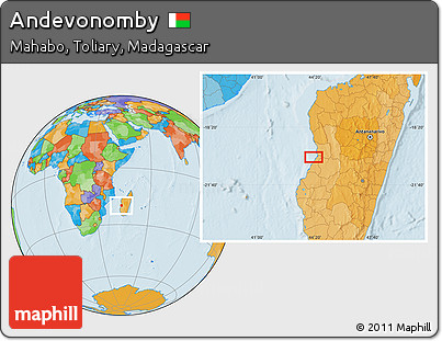 Political Location Map of Andevonomby