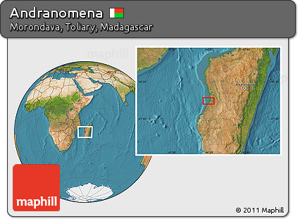 Satellite Location Map of Andranomena
