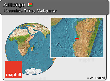 Satellite Location Map of Antongo