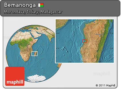Satellite Location Map of Bemanonga