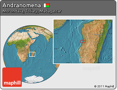 Satellite Location Map of Andranomena