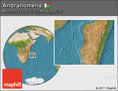 Satellite Location Map of Andranomena