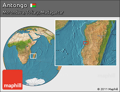 Satellite Location Map of Antongo