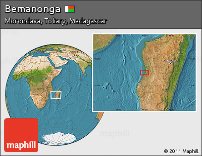 Satellite Location Map of Bemanonga