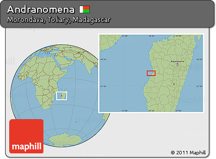 Savanna Style Location Map of Andranomena