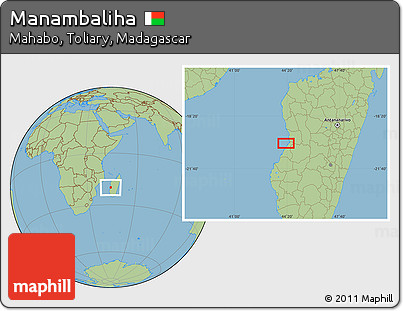 Savanna Style Location Map of Manambaliha