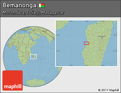 Savanna Style Location Map of Bemanonga