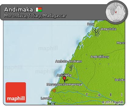 Physical Map of Andimaka