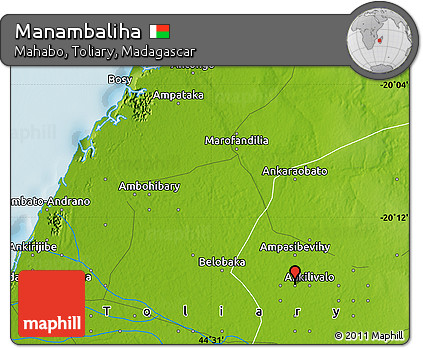 Physical Map of Manambaliha
