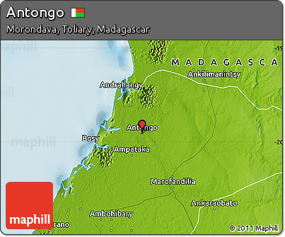 Physical Map of Antongo