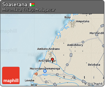Shaded Relief Map of Soaserana