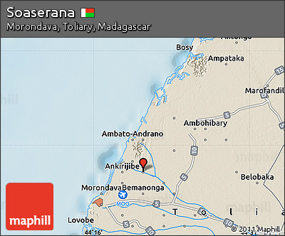 Shaded Relief Map of Soaserana