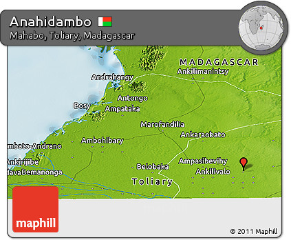 Physical Panoramic Map of Anahidambo