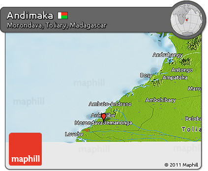 Physical Panoramic Map of Andimaka