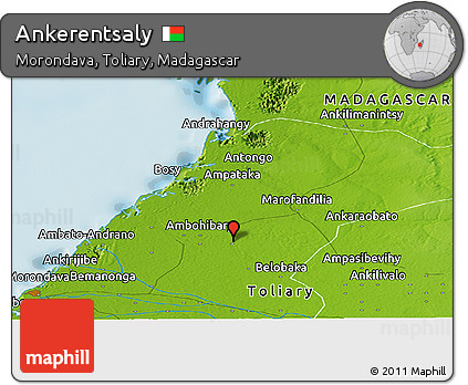 Physical Panoramic Map of Ankerentsaly