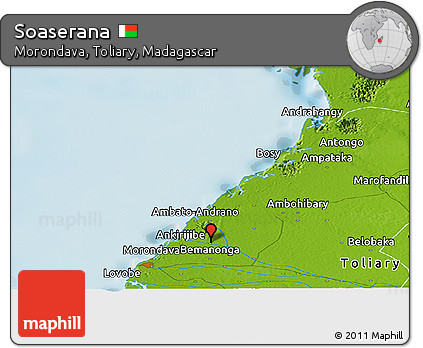 Physical Panoramic Map of Soaserana