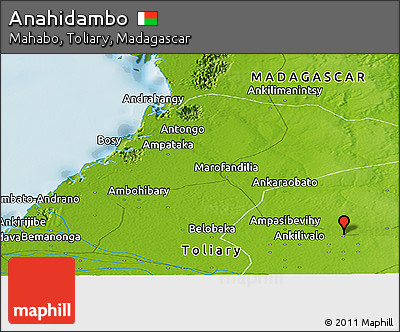 Physical Panoramic Map of Anahidambo